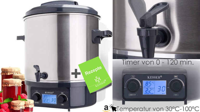 BIELMEIER Einkochautomat 29 Liter - Glühweinkocher Mit Auslaufhahn Made In Germany