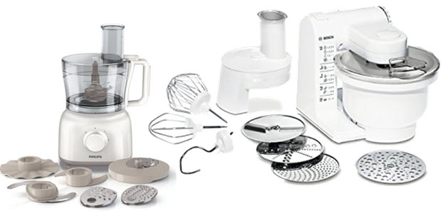 Multifunktions-Küchenmaschine von Philips HR7627 und Bosch MUM4427